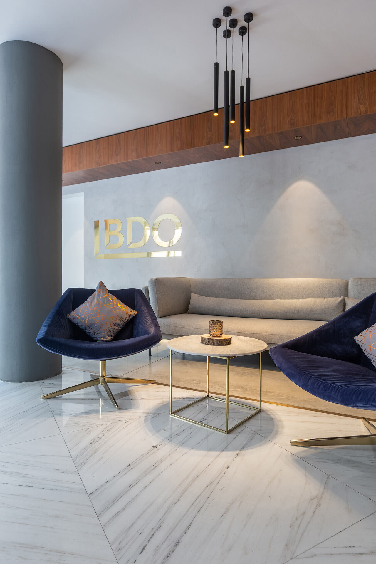 BDO Malta Offices flooring in Colorado Gold Marble