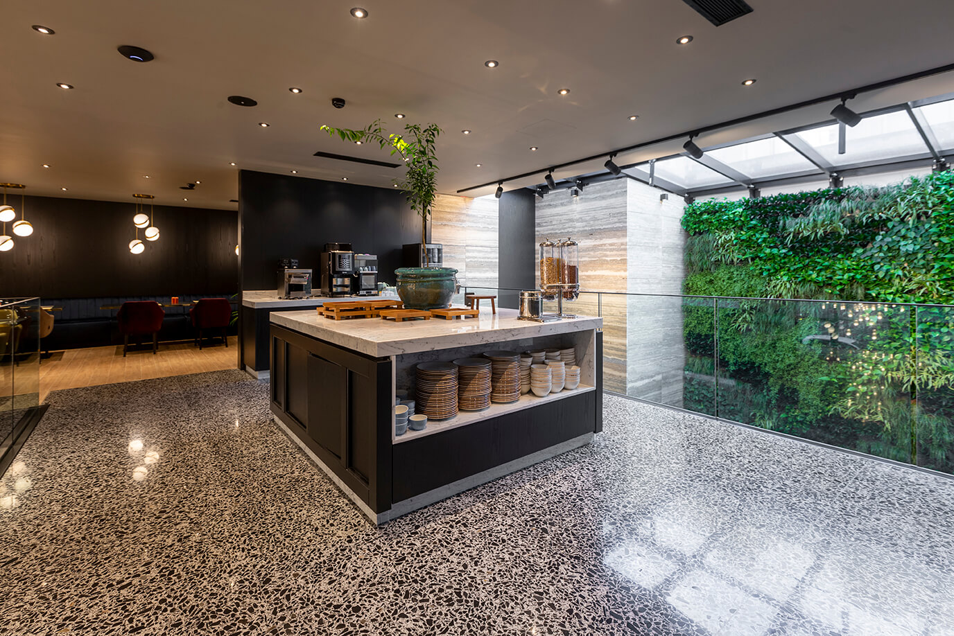 11 urban hotel – halmannvella – architectural terrazzo – black tiles