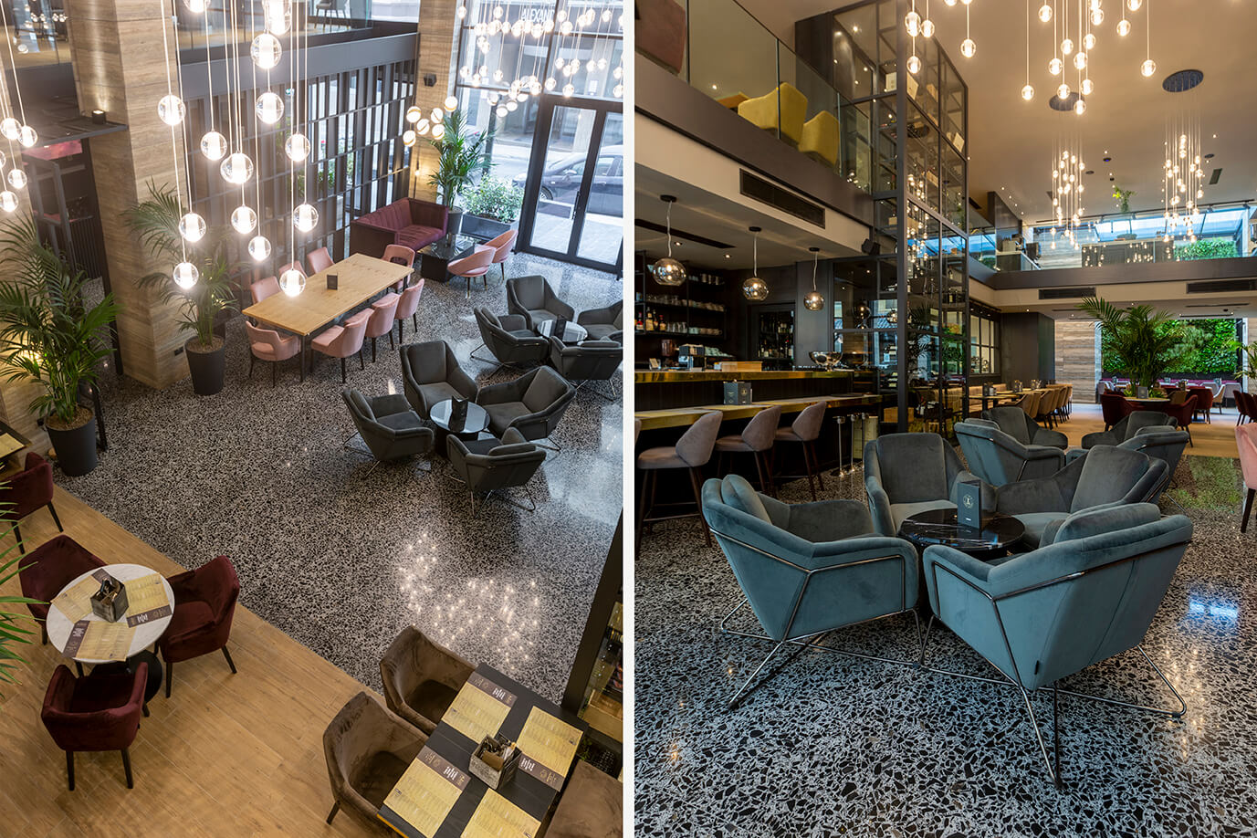 14 urban hotel – halmannvella – architectural terrazzo – black tiles